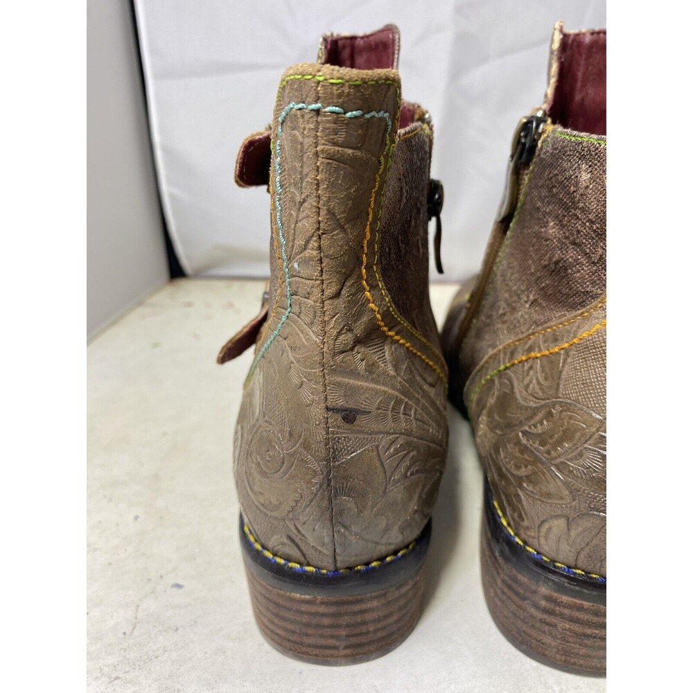 L'ARTISTE NAILHEAD Boots BROWN 9.5 - Picture 5 of 14
